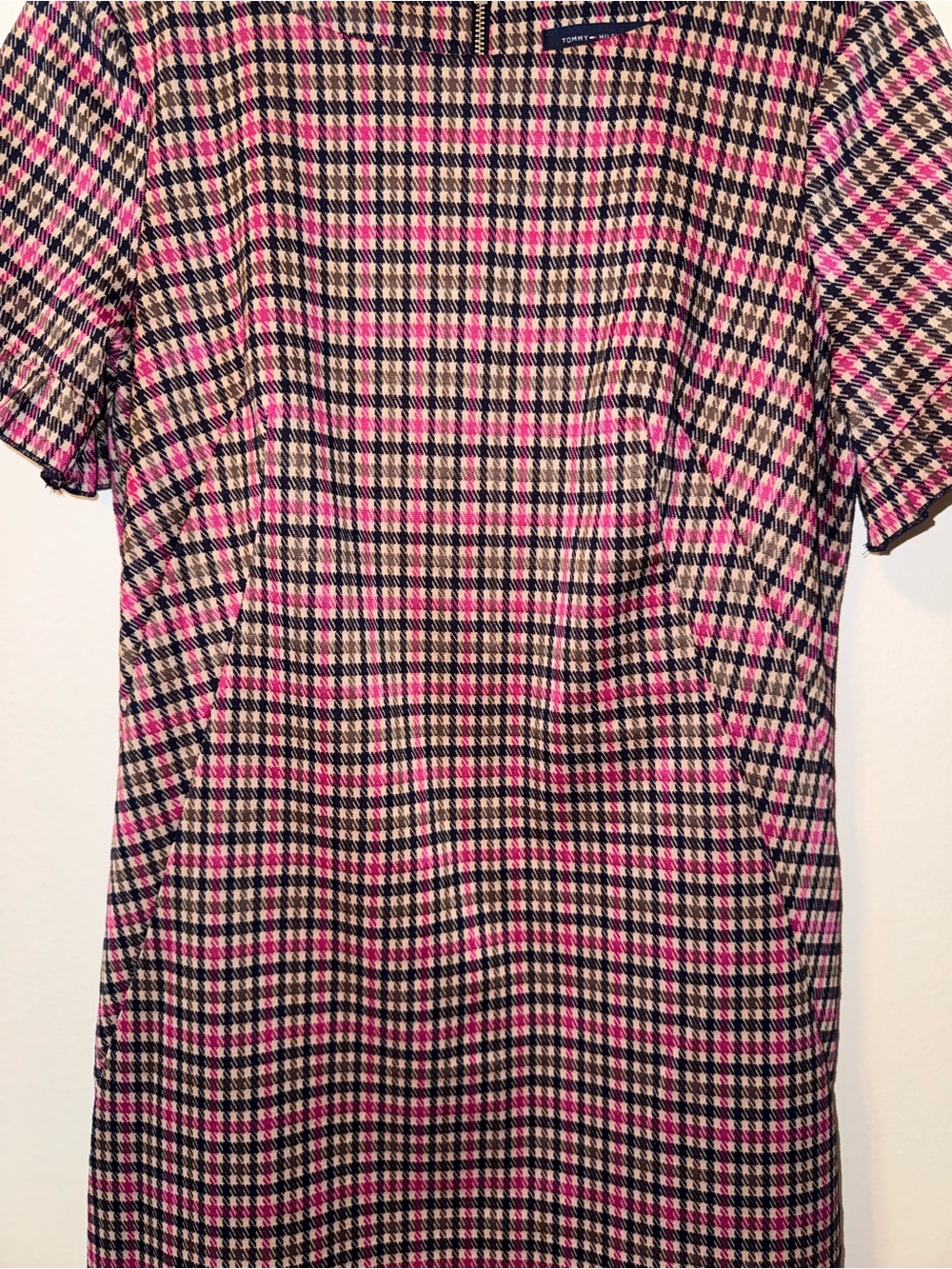 Tommy Hilfiger Pink Plaid Mini Shift Dress - Picture 5 of 9